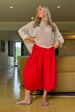 Oscar Pleat Culotte Rouge